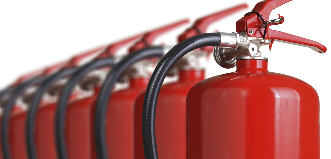 Chemical fire extinguisher safety around food, fire system
